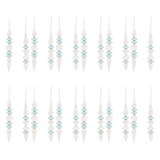 Iridescent Finial Drop Ornament Set